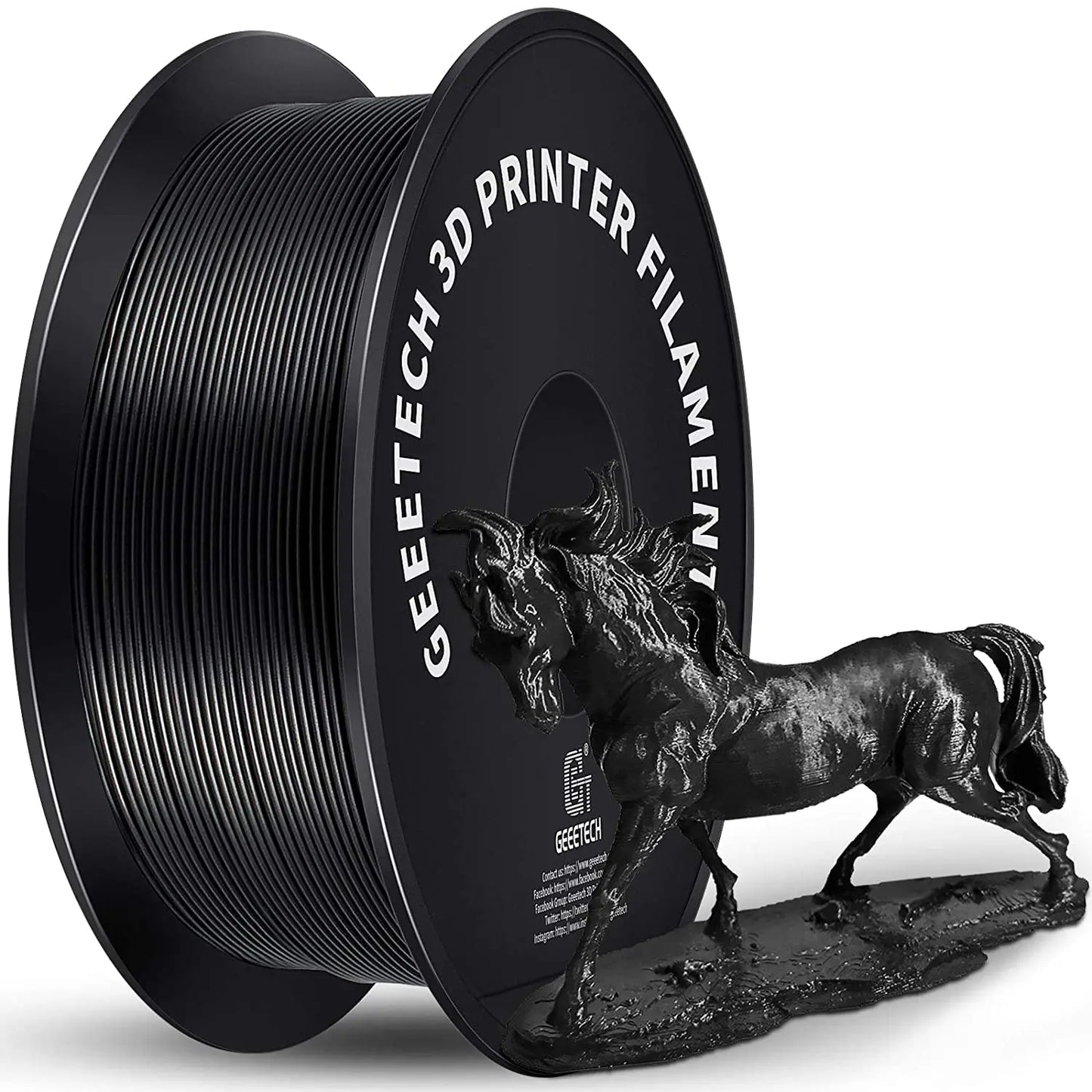 Geeetech 3d Printer Filament Pure PLA PETG Plastic 1.75mm,1KG (2.2LBS), Tangle-Free, 3d Printing Materials, Vacuum Packaging