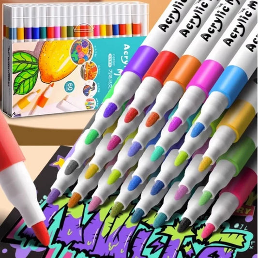 12-80 Colour Set Acrylic Paint Art Marker Pen