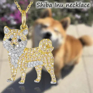 Creative Cute Maltese Pendant Necklace Fashion Pet Dog Jewelry Accessories Women's Pet Puppy Decoration Birthday Memorial Gifts