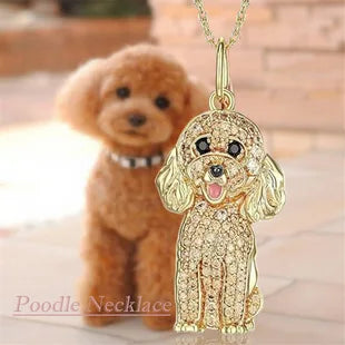 Creative Cute Maltese Pendant Necklace Fashion Pet Dog Jewelry Accessories Women's Pet Puppy Decoration Birthday Memorial Gifts