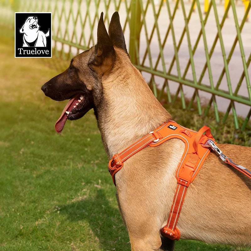 TRUE LOVE Pet Harness No Pull Nylon Reflective Dog Harness Adjustable Comfortable Control Step-in Brilliant Truelove TLH5654