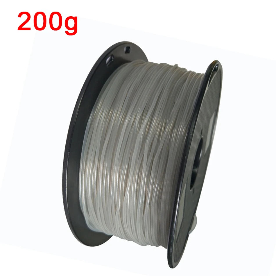 Flexible Translucent TPU 3D Printer Filament 1.75mm 200g Elastic TPU Material Extrudeuse Filament 3d Sublimation