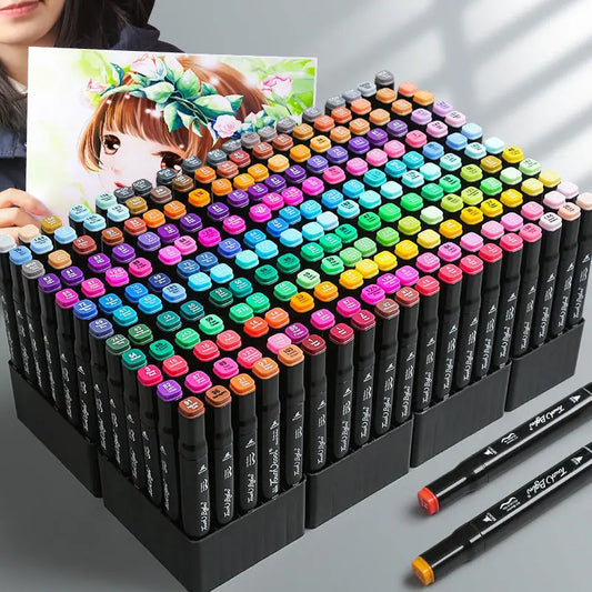 Double Headed Marker Set Best Colouring Markers Drawing Alcohol Marker Oily Sketching Draw Aesthetic School Supplies Stationery