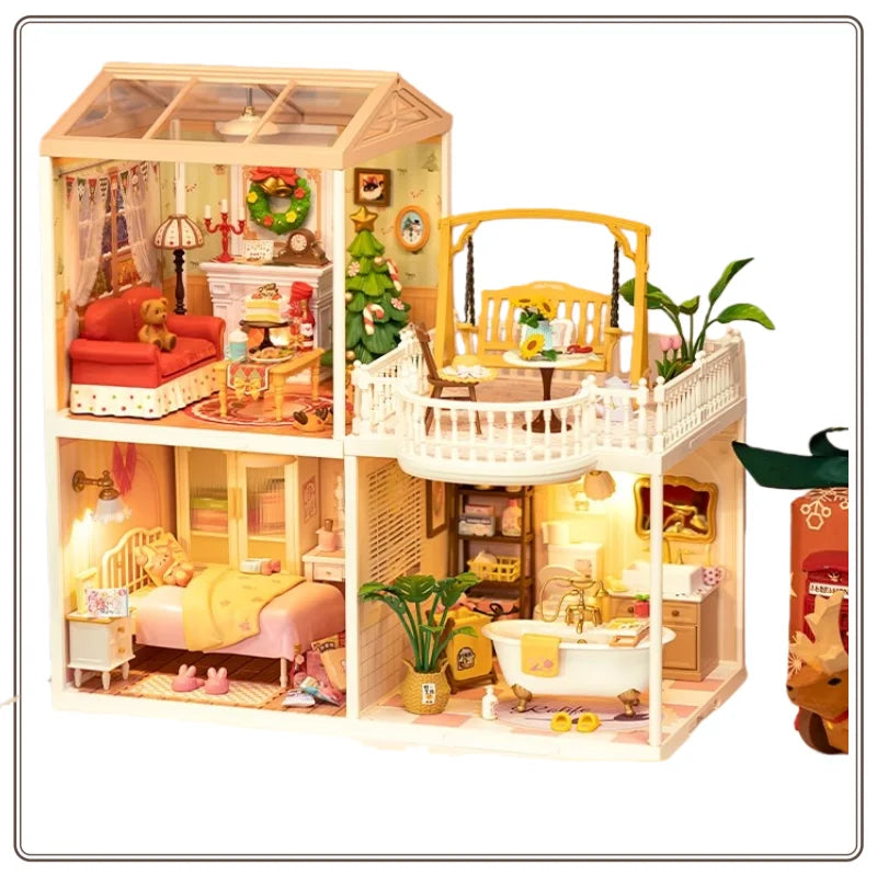 New Rolife Super World Christmas Gift Building Blocks DIY Assembled Toys Assembled Models DIY Hut Children's Original Stock