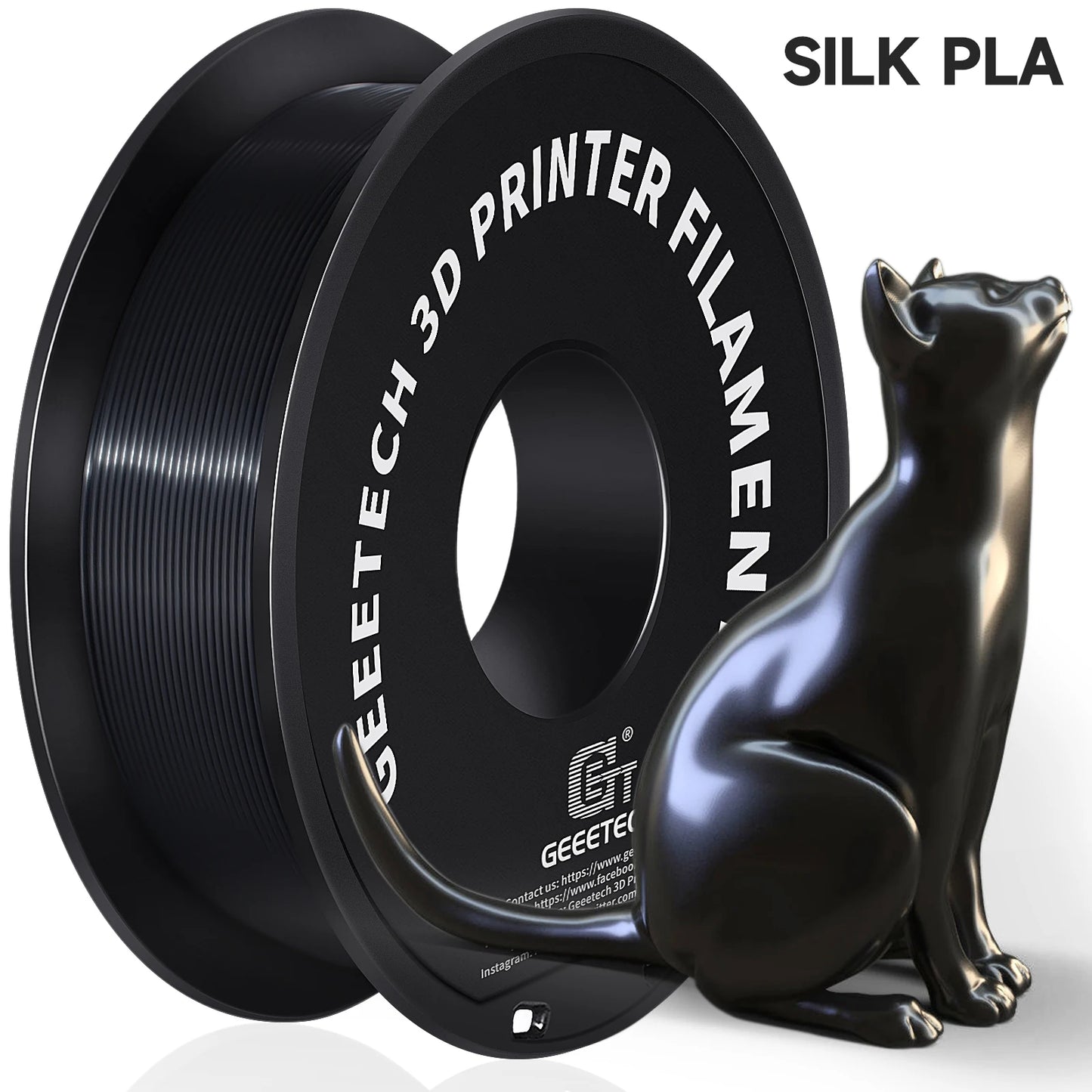 GEEETECH Silk PLA 3d Filament Wire 1kg 1.75mm Spool Wire 3D Printer Material 3D Print Refills, Fast Delivery Vacuum Package