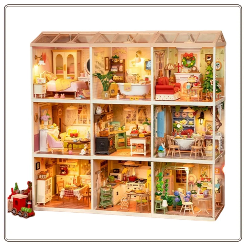 New Rolife Super World Christmas Gift Building Blocks DIY Assembled Toys Assembled Models DIY Hut Children's Original Stock