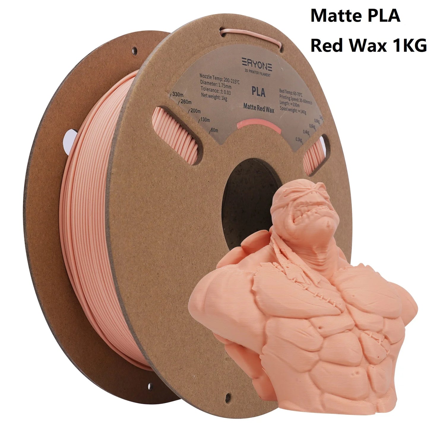 ERYONE 1/3/5/10KG Matte PLA Premium Filament 1.75mm 3D Print,Multicolour Available,big sale matte pla filament,1KG/Spool