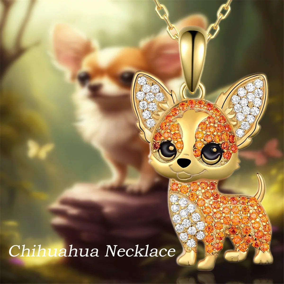 Creative Cute Maltese Pendant Necklace Fashion Pet Dog Jewelry Accessories Women's Pet Puppy Decoration Birthday Memorial Gifts