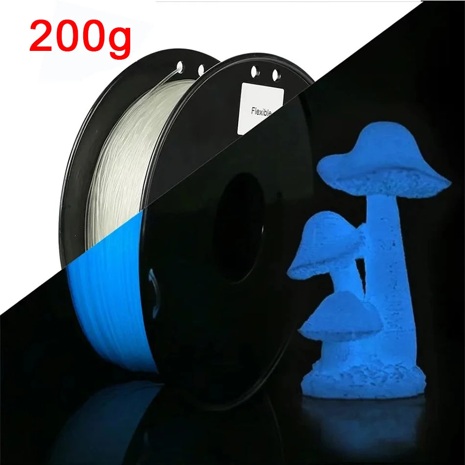 Flexible Translucent TPU 3D Printer Filament 1.75mm 200g Elastic TPU Material Extrudeuse Filament 3d Sublimation