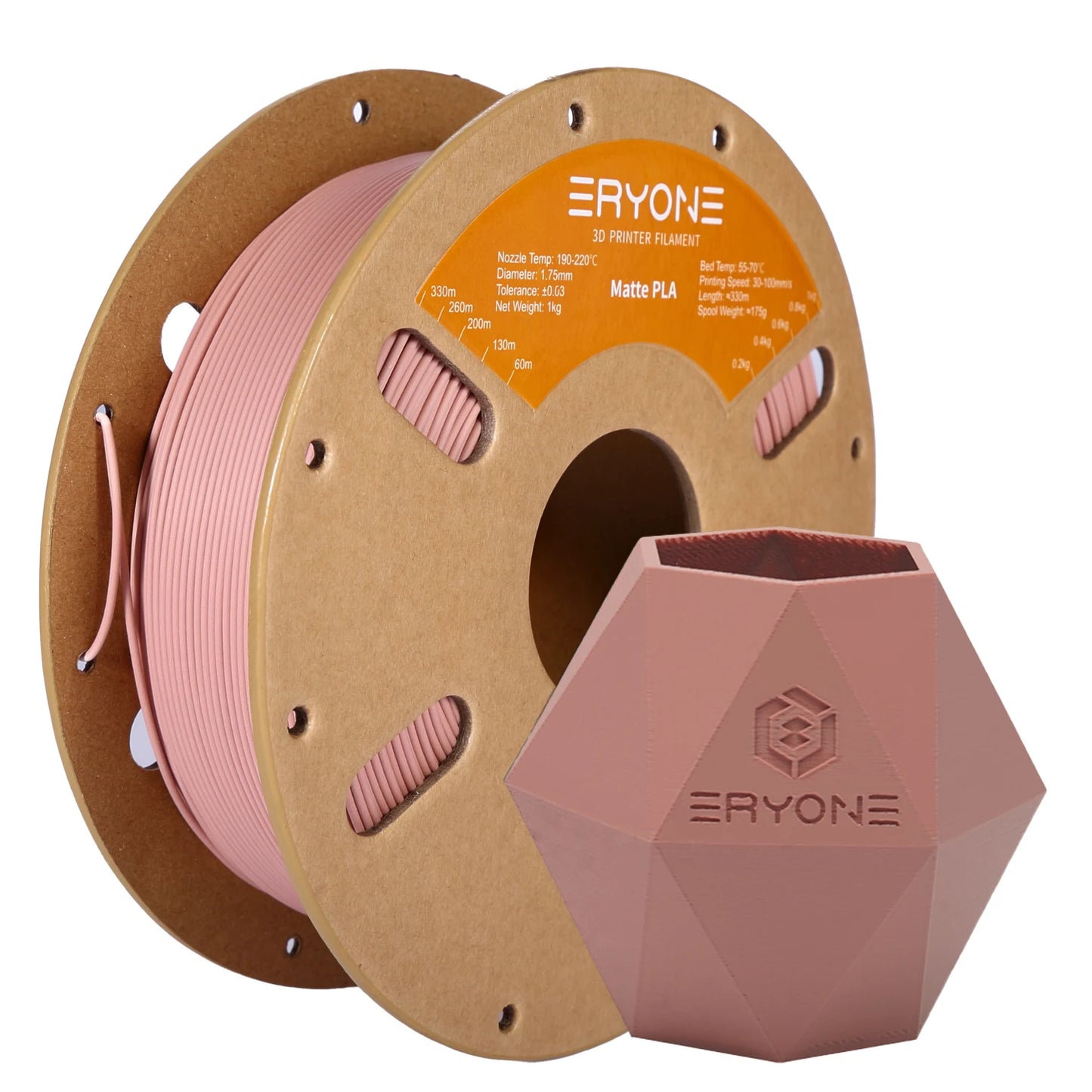 ERYONE 1/3/5/10KG Matte PLA Premium Filament 1.75mm 3D Print,Multicolour Available,big sale matte pla filament,1KG/Spool
