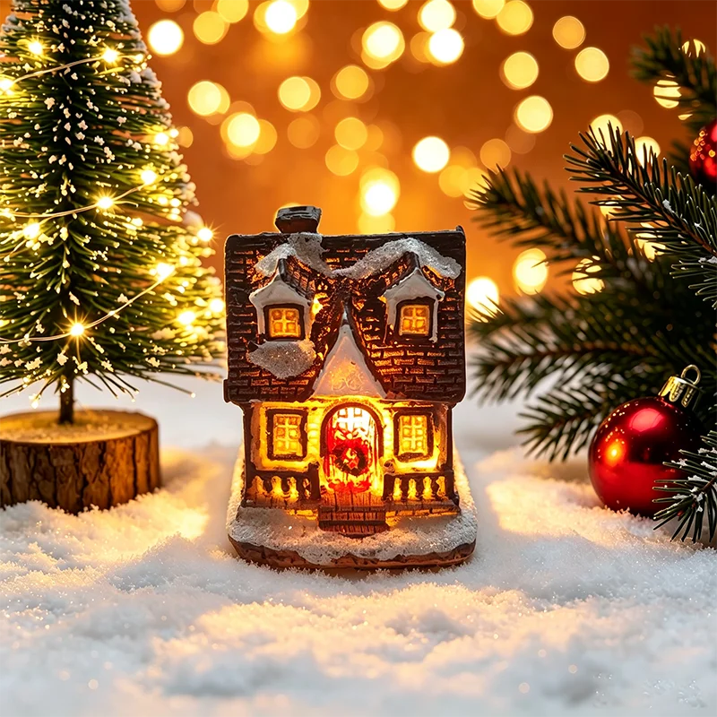 Christmas House Light Decorations For Home Ornaments Kids Xmas Gift New Year 2025 Navidad Decor Bedroom Night Light With Battery