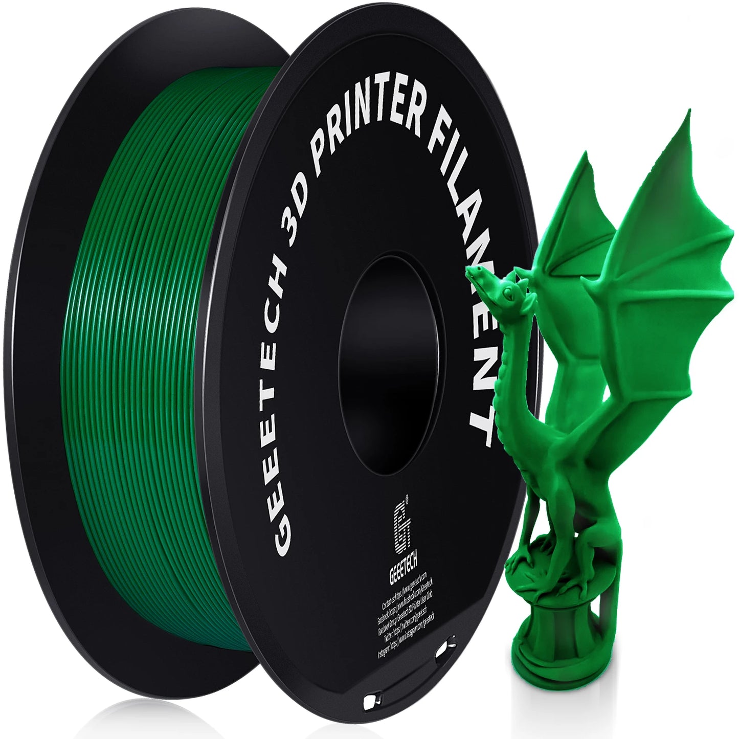 GEEETECH PETG Filament 1KG 1.75mm ±0.03mm For 3D Printer,1KG (2.2LBS) 3D Printing Fast Shipping,Vacuum packing, Tangle-Free