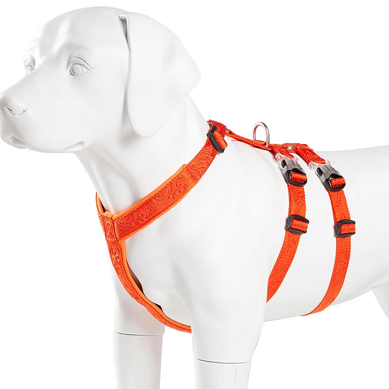 TRUELOVE Pet Harness Double-H Nylon Personalized Dog Harness NO PULL Reflective Breathable Adjustable YH1803