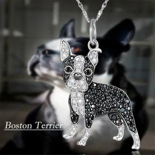 Creative Cute Maltese Pendant Necklace Fashion Pet Dog Jewelry Accessories Women's Pet Puppy Decoration Birthday Memorial Gifts