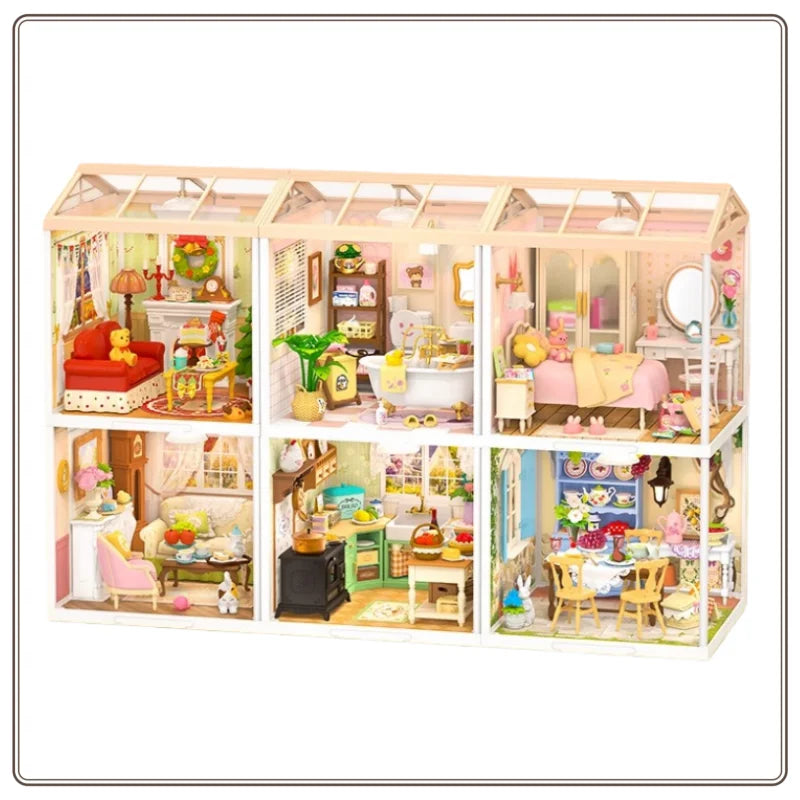 New Rolife Super World Christmas Gift Building Blocks DIY Assembled Toys Assembled Models DIY Hut Children's Original Stock