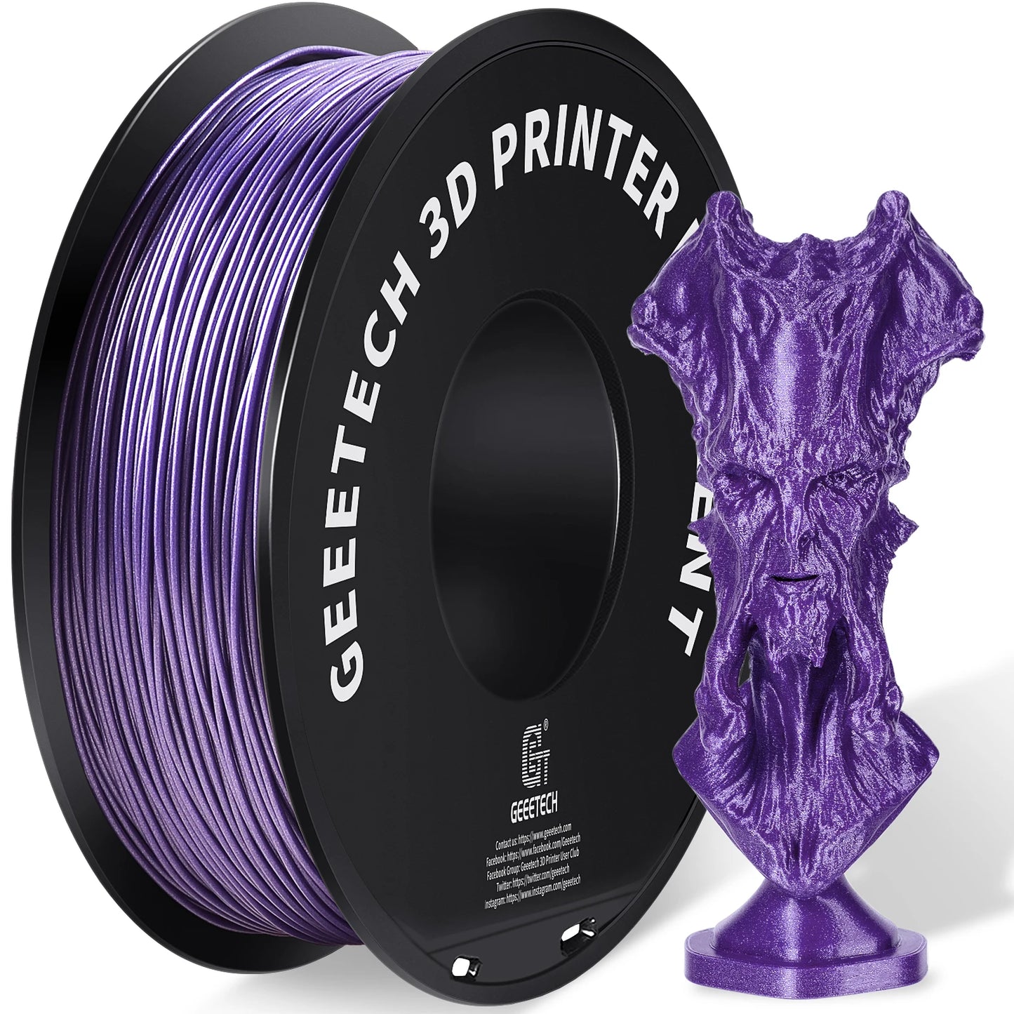 GEEETECH Silk PLA 3d Filament Wire 1kg 1.75mm Spool Wire 3D Printer Material 3D Print Refills, Fast Delivery Vacuum Package