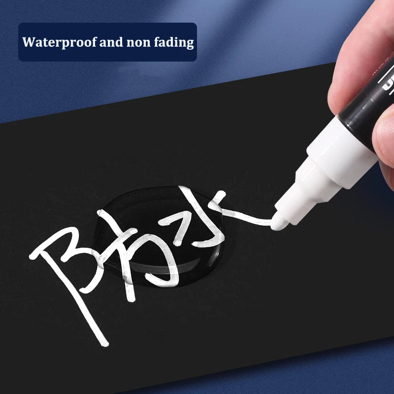 Uni Posca White Marker Pen,Acrylic rotulador permanente Waterproof POP Poster PC-1M 3M 5M graffiti markers Paint Pens Art Suppli