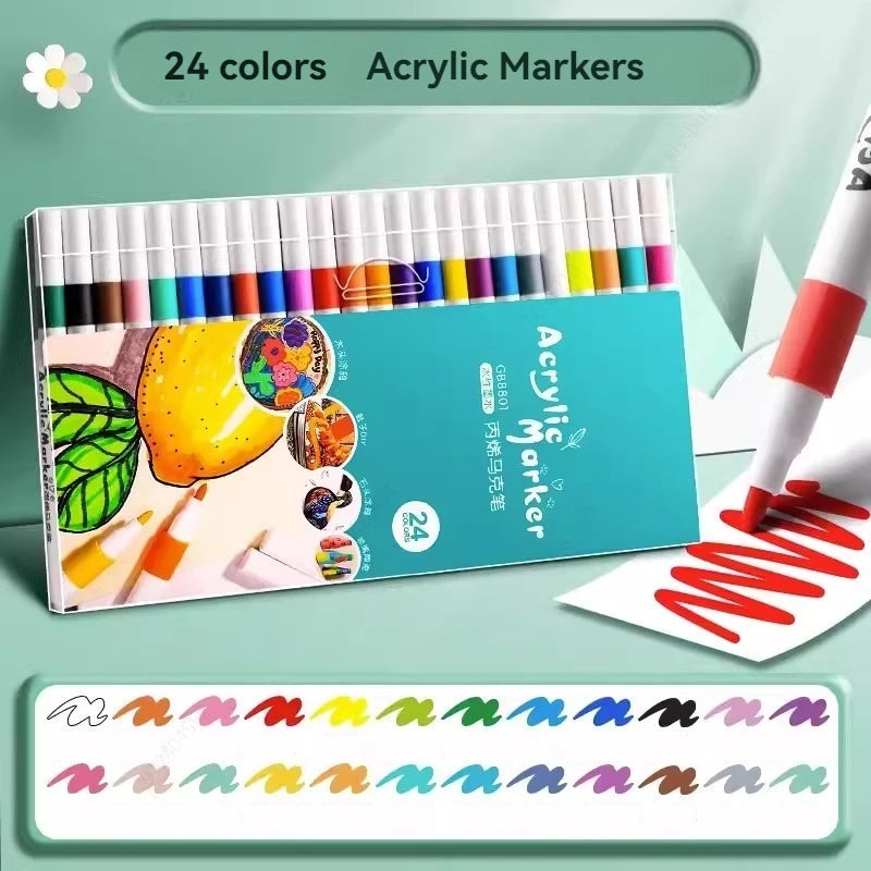 12-80 Colour Set Acrylic Paint Art Marker Pen