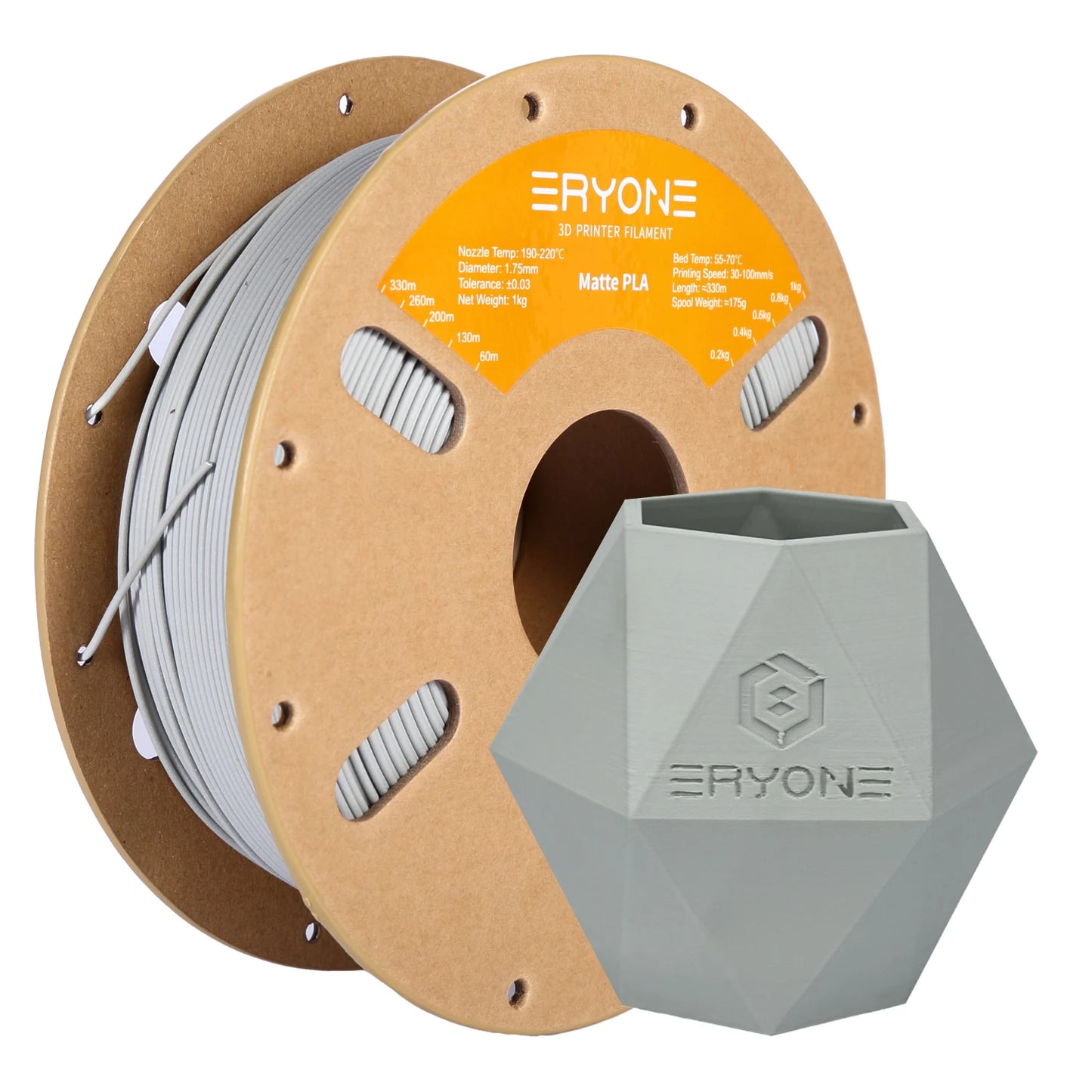 ERYONE 1/3/5/10KG Matte PLA Premium Filament 1.75mm 3D Print,Multicolour Available,big sale matte pla filament,1KG/Spool