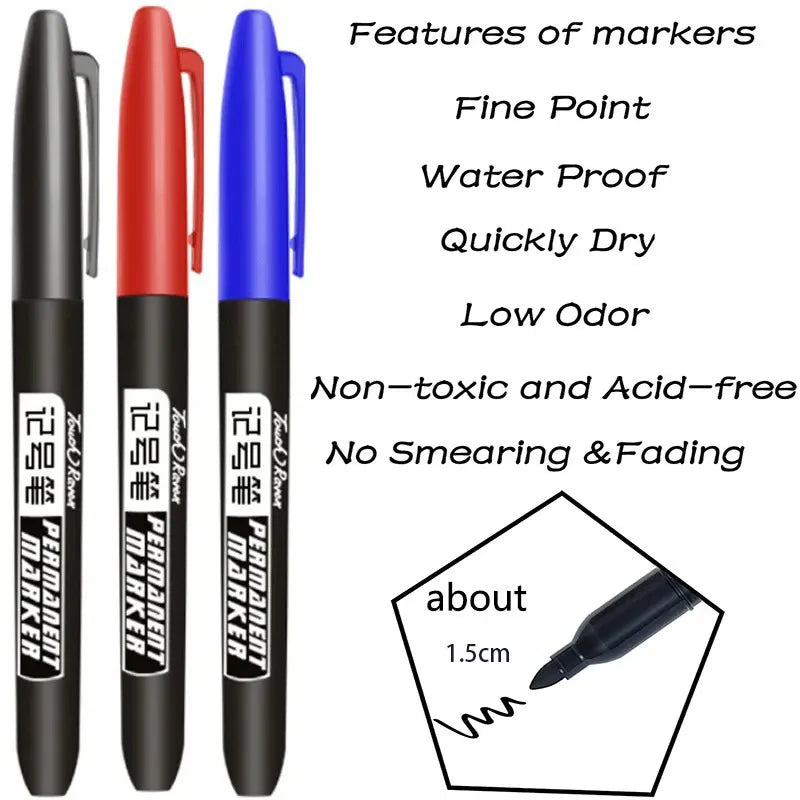 6 PCS Permanent Marker Pen