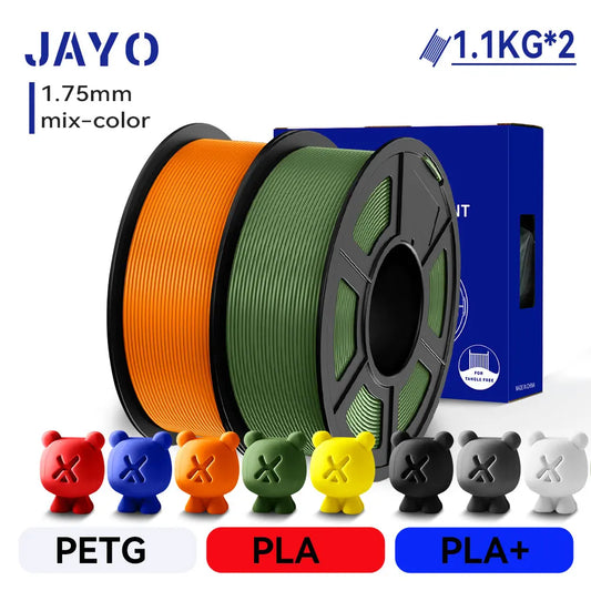 JAYO 3D PETG / PLA / PLA PLUS Printer Filament 1.75mm 2.2 KG 100% No Bubble non-toxic 3D Printing Materials for 3D Printer