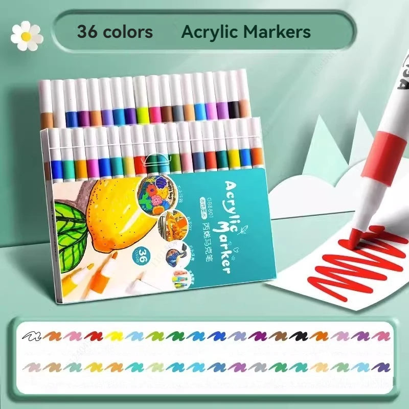 12-80 Colour Set Acrylic Paint Art Marker Pen