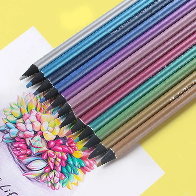 12 Colours Metallic Pencil