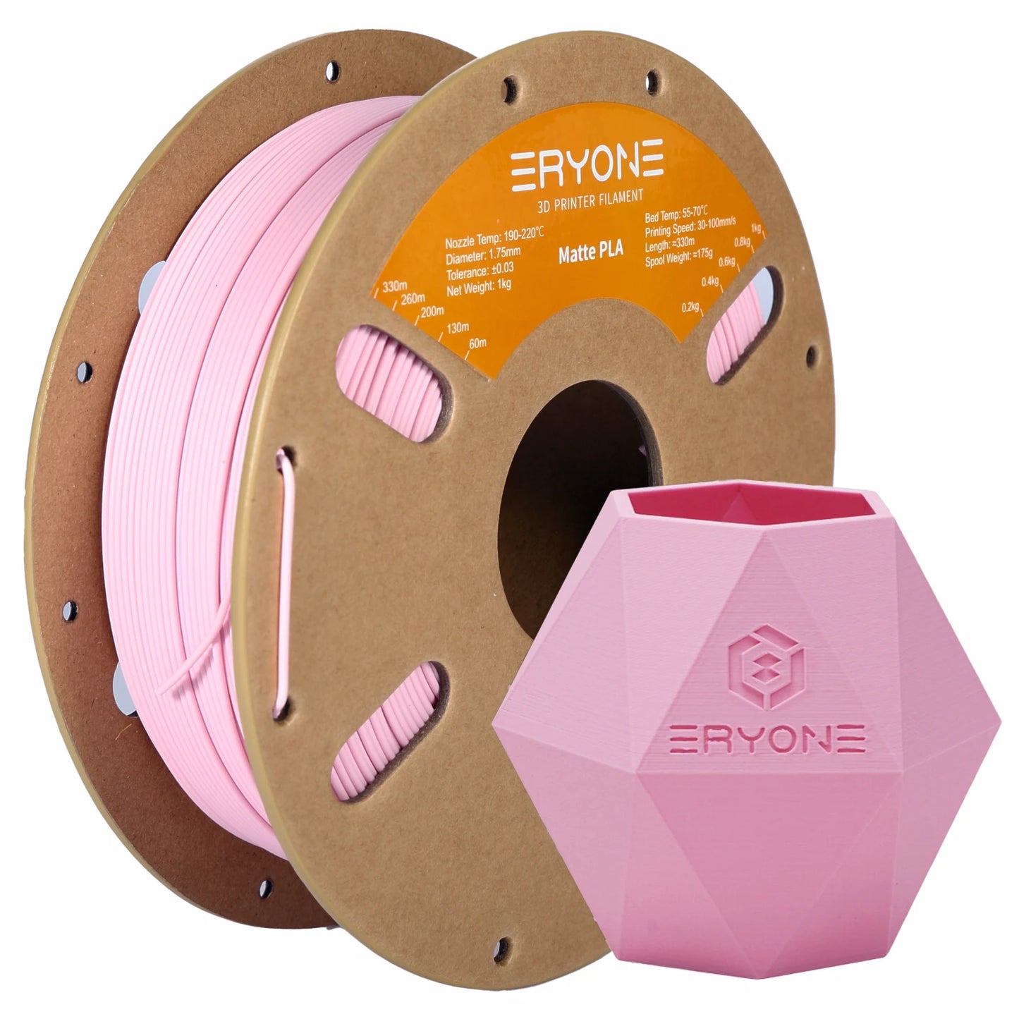 ERYONE 1/3/5/10KG Matte PLA Premium Filament 1.75mm 3D Print,Multicolour Available,big sale matte pla filament,1KG/Spool