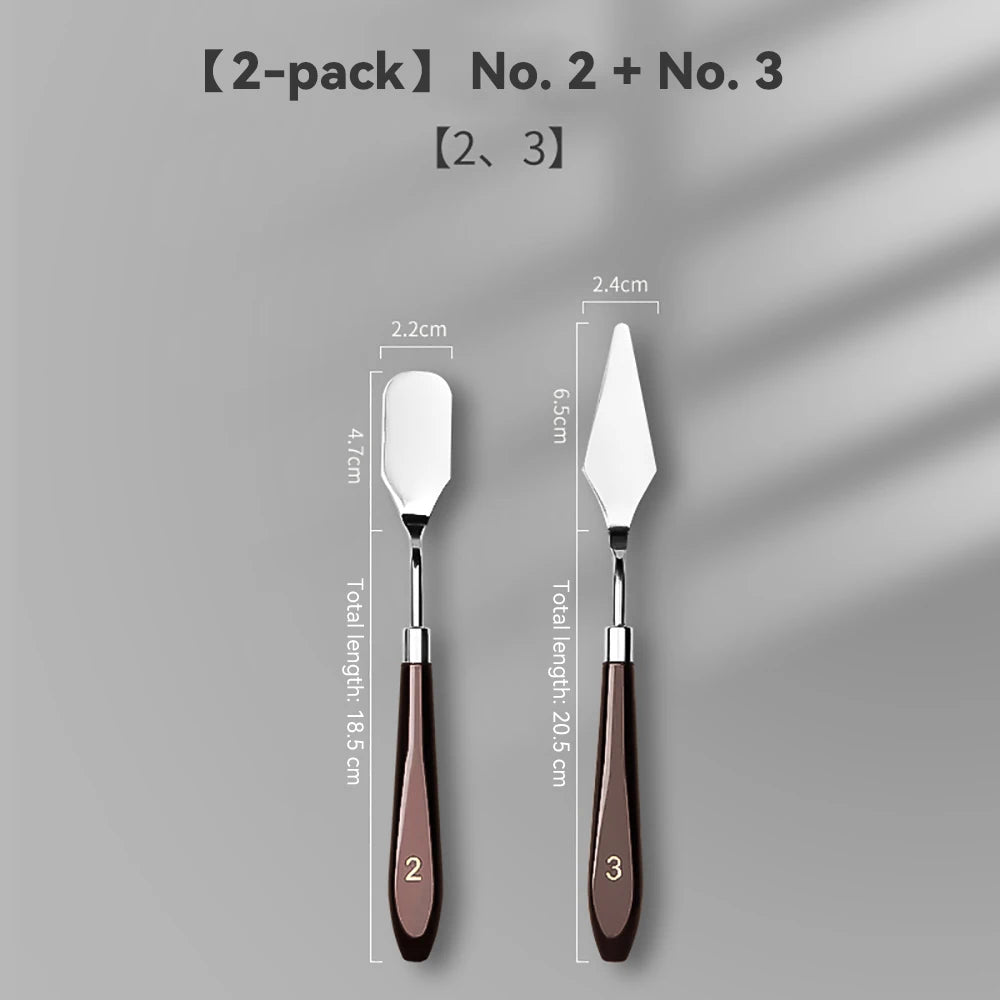 Stainless Steel Oil Painting Knives Artist Crafts Spatula Palette Mixing Knife Scraper Art Acrylic Gouache Painting Drawing Tool