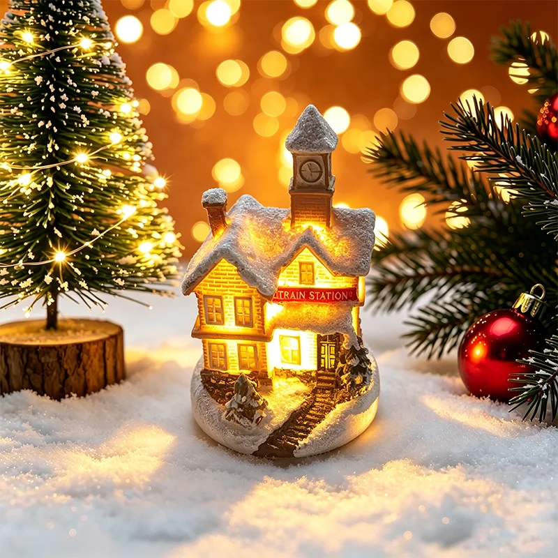 Christmas House Light Decorations For Home Ornaments Kids Xmas Gift New Year 2025 Navidad Decor Bedroom Night Light With Battery