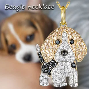 Creative Cute Maltese Pendant Necklace Fashion Pet Dog Jewelry Accessories Women's Pet Puppy Decoration Birthday Memorial Gifts