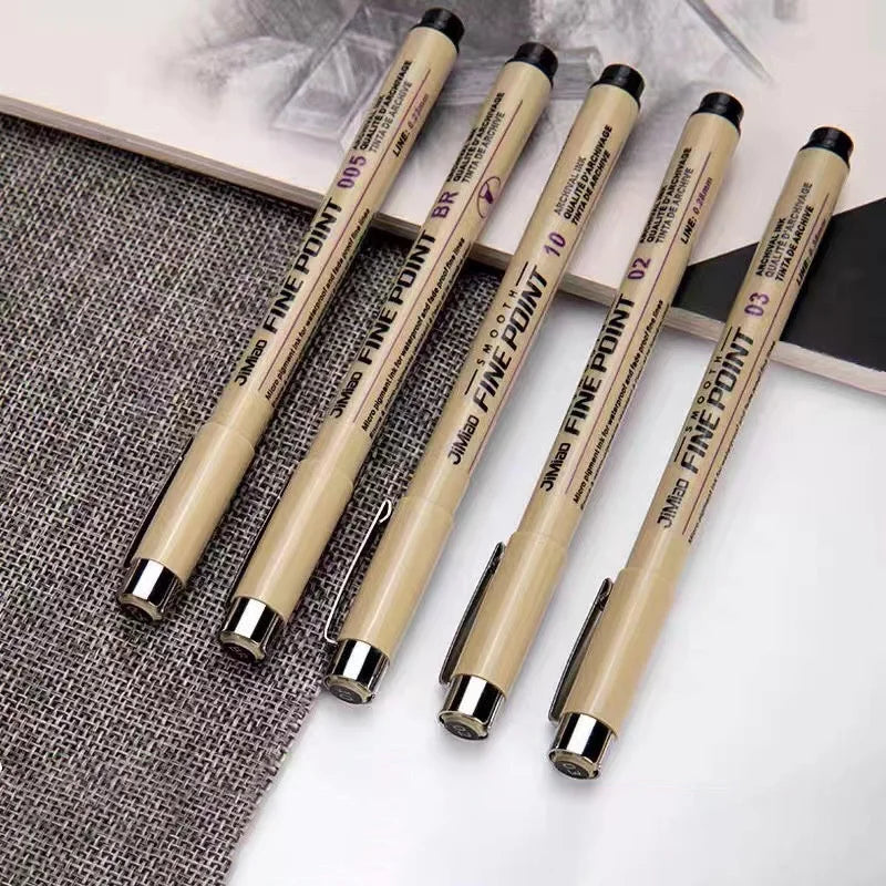 Line Drawing Pen Art Pigment Ink Drawing Waterproof Art Architecture School Supplies Paint Brushes Pinceles Painting Supplies