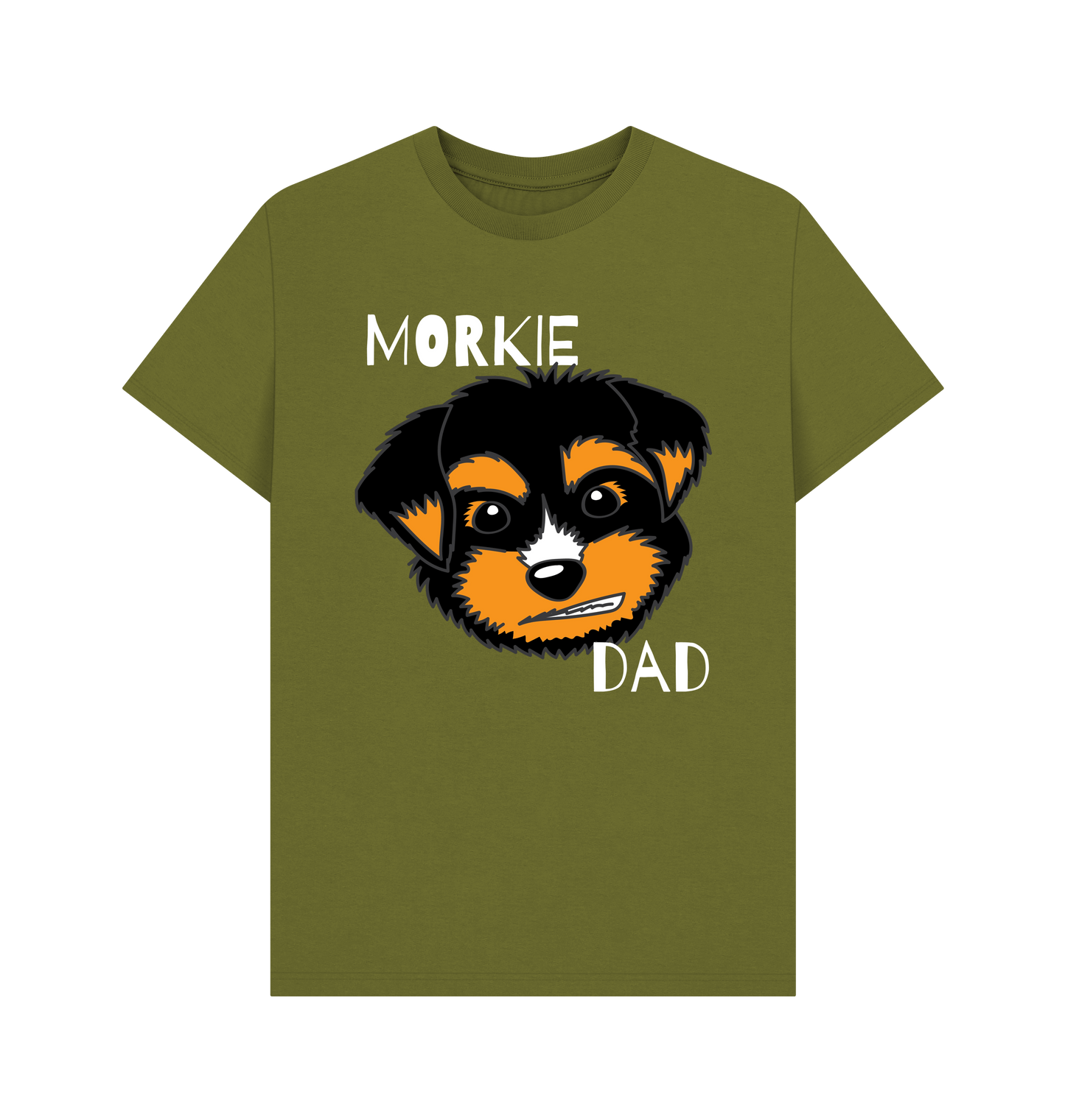 Moss Green Printed T-shirt Front