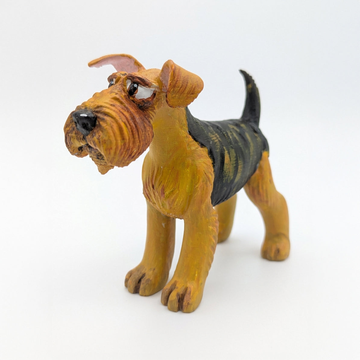Airdale Terrier 3D Printed & Hand Painted Pet Model
