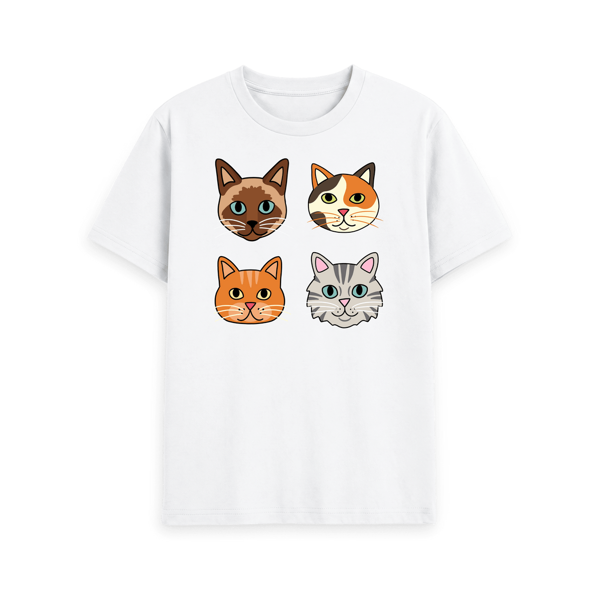 White Printed T-shirt Front