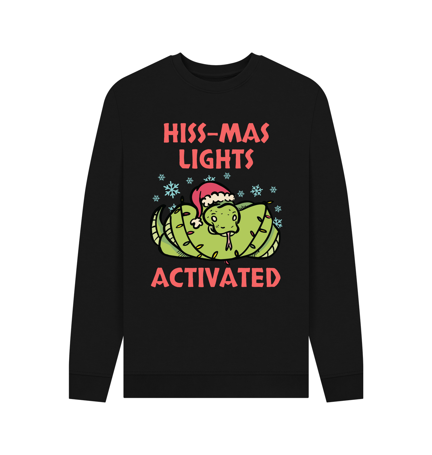 Black Printed Sweater Front