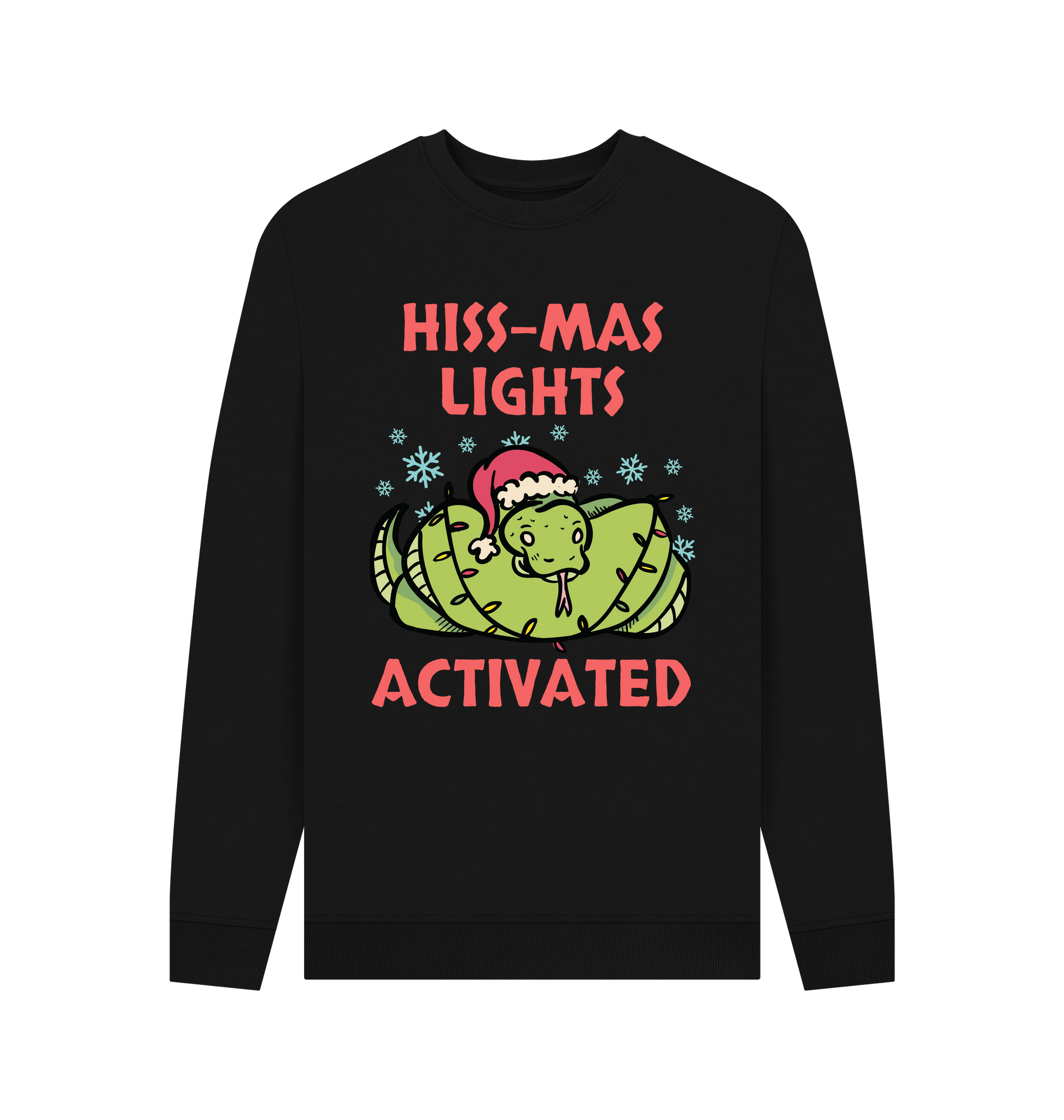 Black Printed Sweater Front