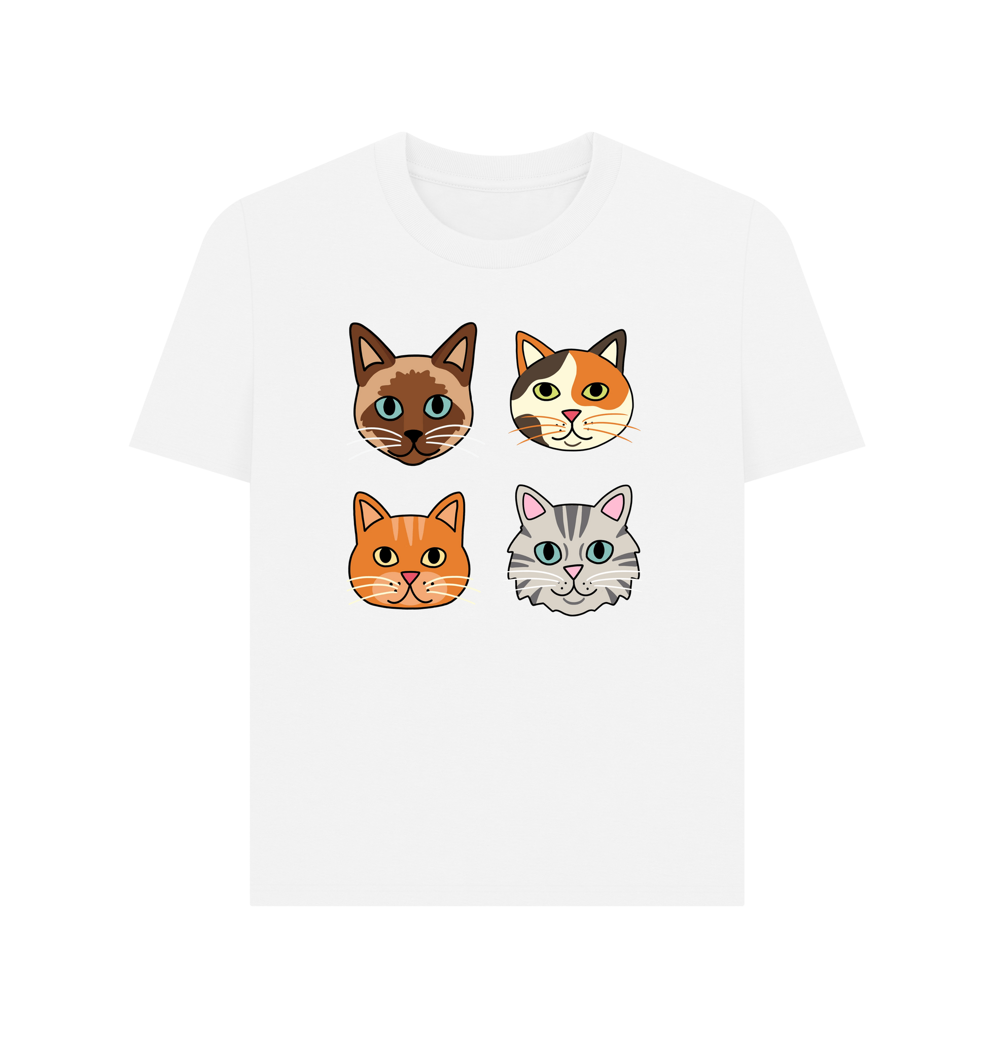 White Printed T-shirt Front