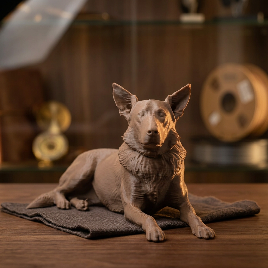 Kelpie 3D Printed Pet Model