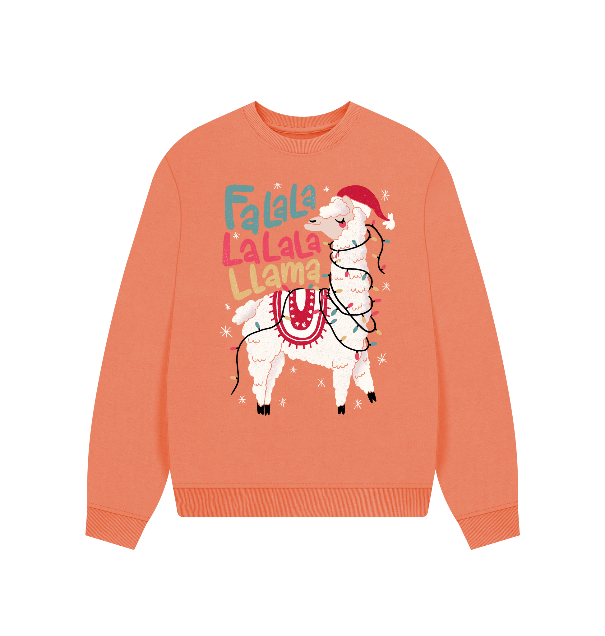 Apricot Printed Sweater Front