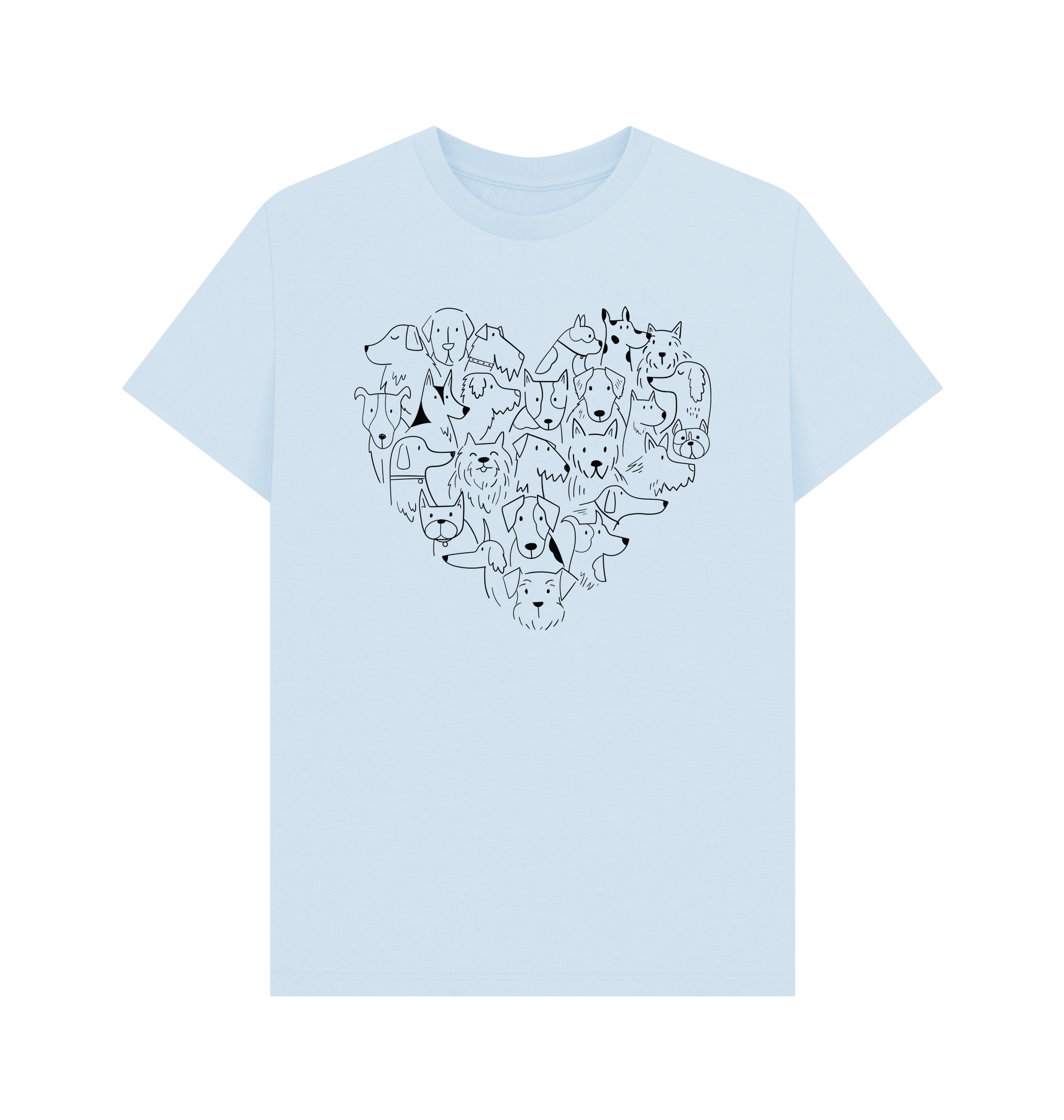 Sky Blue Printed T-shirt Front