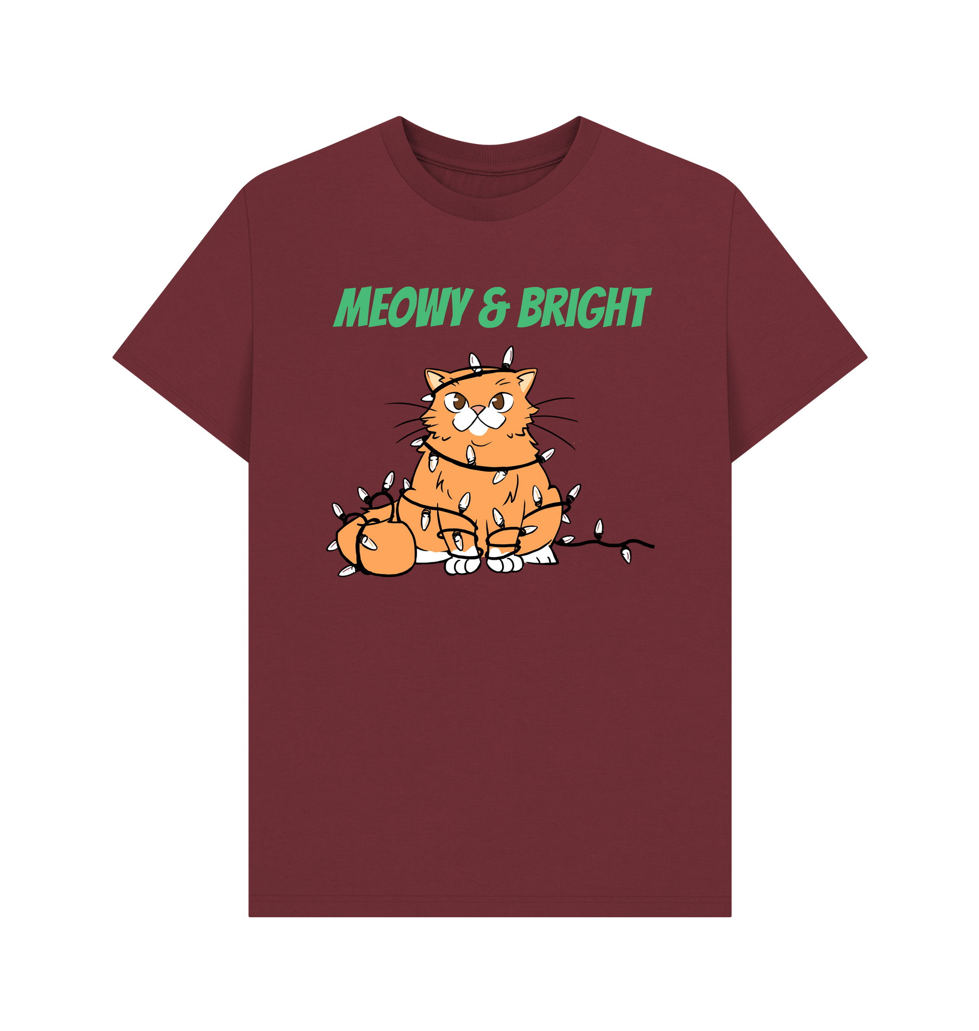 Red Wine Printed T-shirt Front