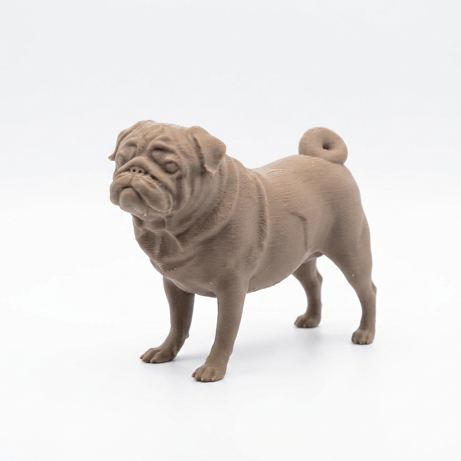 Pug 3D Printed Pet Model