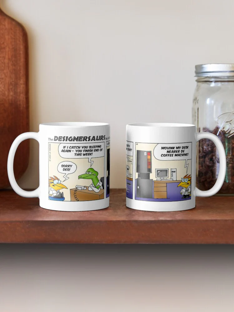 The Designersaurs ‘Coffee’ Webcomic Mug